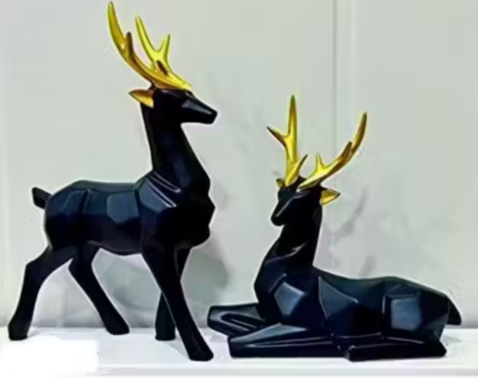 Deer Showpiece Set Premium (Pack of 2)