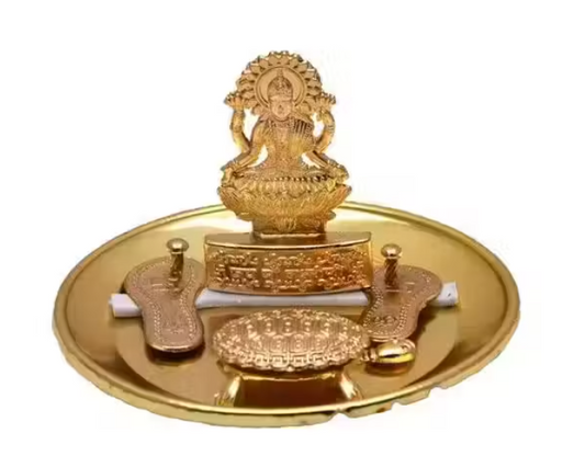 Laxmi Charan Paduka and Laxmi Idol Tortoise Kuber Kachua Asthadhatu Energized Yantra  Diwali and Laxmi Puja Set