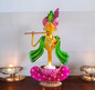 Metal Krishna Showpiece Tea Light Holder