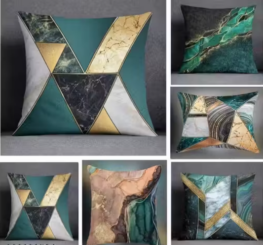 Printed Multicolored Jute Cushion Covers for Sofa