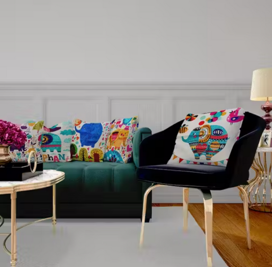 Fancy Digital Design Decorative Cushion Covers Set of 5