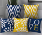 Printed Sofa Decorative Pillow Cushion Covers