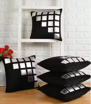 Geometric Velvet Cushion Covers Pack of 5