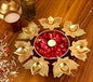 Metal Kamal Lotus Diya Urli Bowl Handcrafted Floating Flowers & Tea Light Candle Bowl Home, Office & Diwali Decor